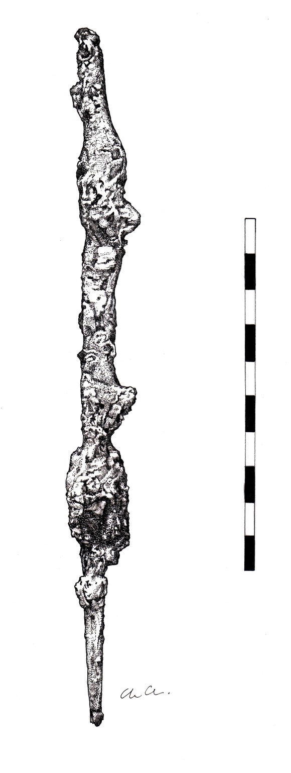 Corroded Iron Rasp, Kyritz, Germany, Technical Drawing